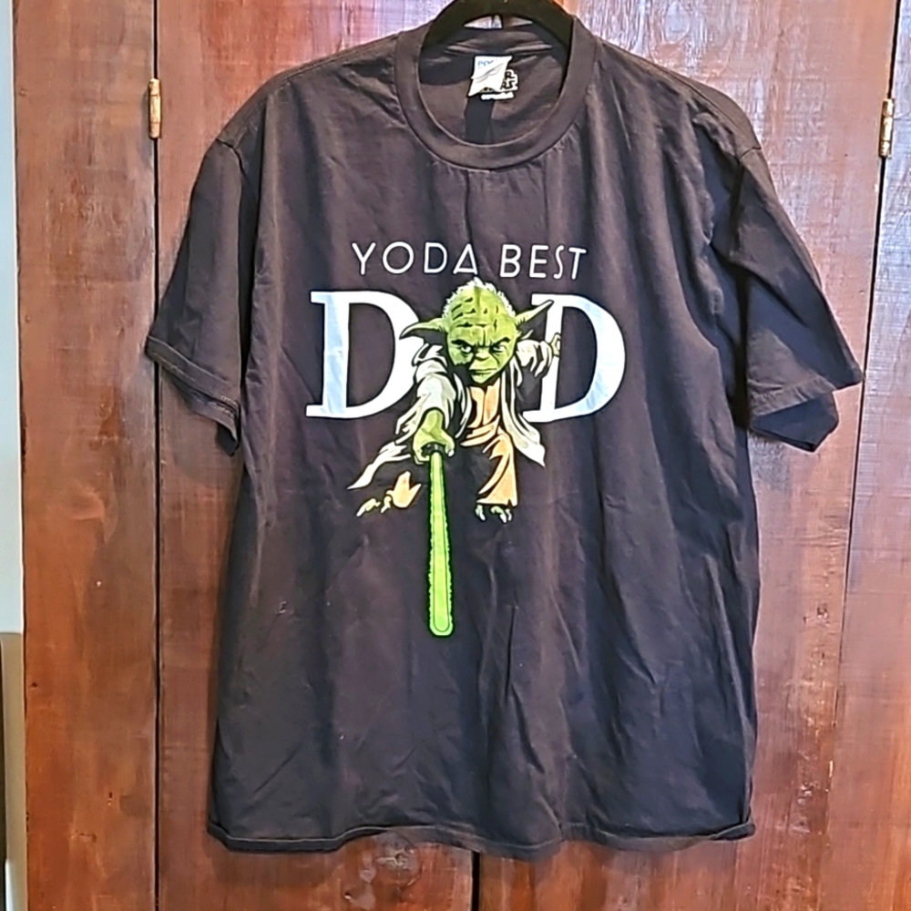 STAR WARS YODA BEST DAD MEN SHORT SLEEVE T-SHIRT - SIZE XL
